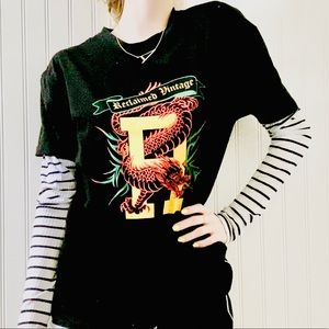 ASOS x Reclaimed Vintage Double Layer Tee w Dragon